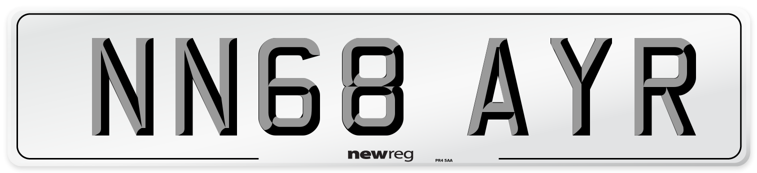 NN68 AYR Number Plate from New Reg